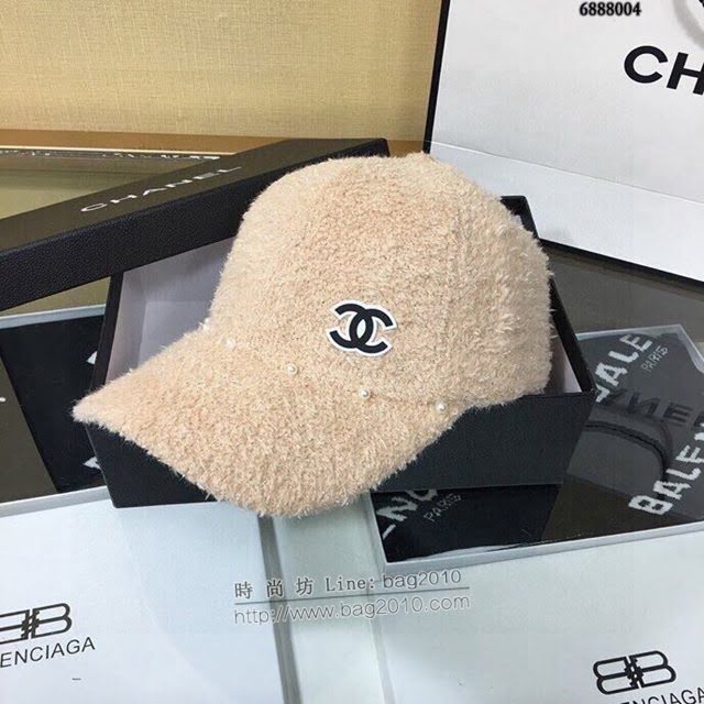 Chanel爆款女士帽子 香奈兒兔絨棒球帽鴨舌帽  mm1427